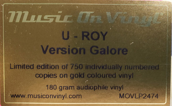 U-Roy : Version Galore (LP, Album, Ltd, Num, RE, Gol)