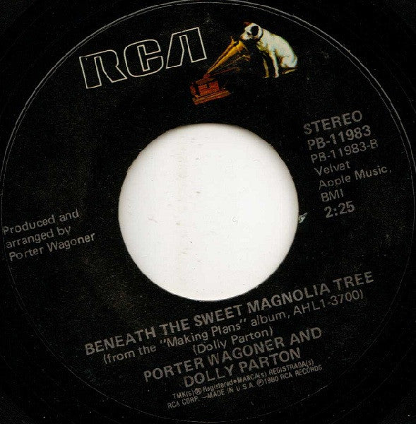 Porter Wagoner And Dolly Parton : Making Plans / Beneath The Sweet Magnolia Tree (7", Single, Styrene, Ind)