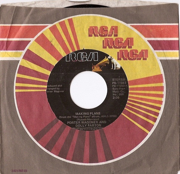 Porter Wagoner And Dolly Parton : Making Plans / Beneath The Sweet Magnolia Tree (7", Single, Styrene, Ind)