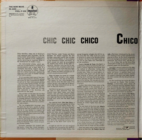 Chico Hamilton : Chic* Chic Chico (LP, Album, RE, Gat)