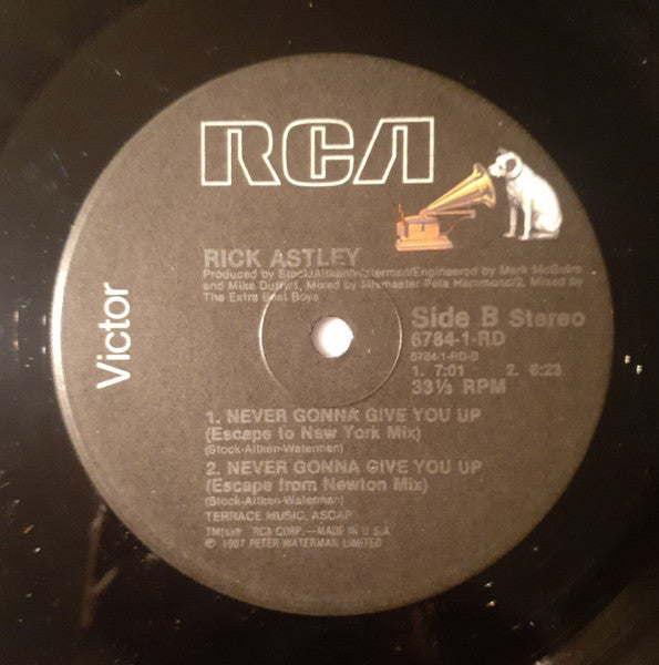 Rick Astley : Never Gonna Give You Up (12", Maxi)