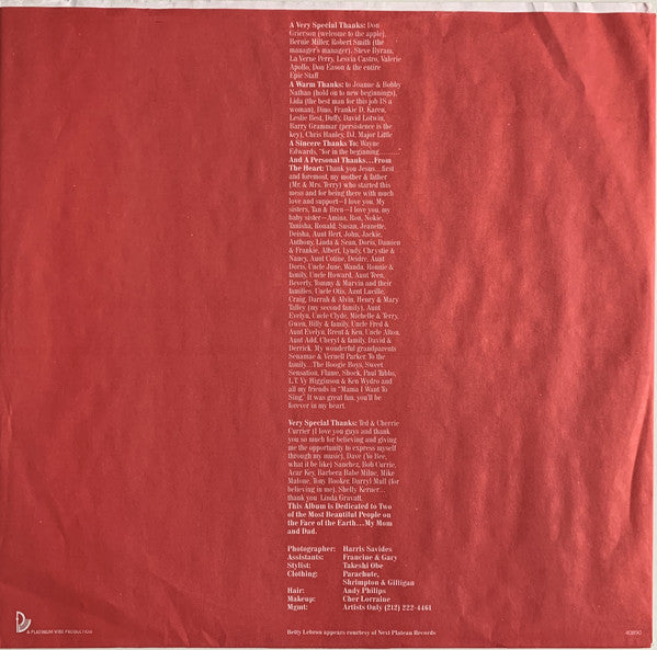 Tony Terry : Forever Yours (LP, Album, Car)