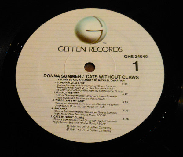 Donna Summer : Cats Without Claws (LP, Album, Spe)