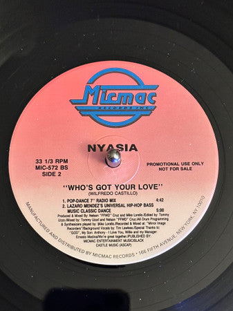 Nyasia : Who's Got Your Love (12", Single, Promo)