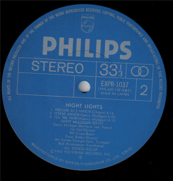 Gerry Mulligan : Night Lights (LP, Album, RE)