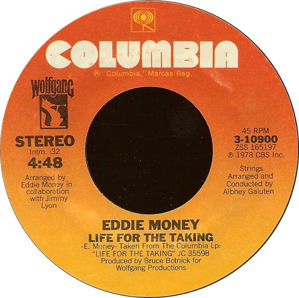 Eddie Money : Maybe I'm A Fool (7", Styrene, Pit)