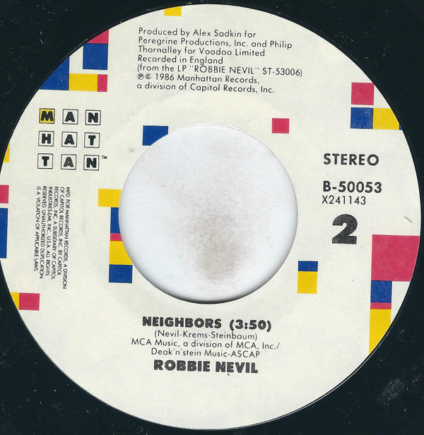 Robbie Nevil : Dominoes (7", Single, Styrene, All)