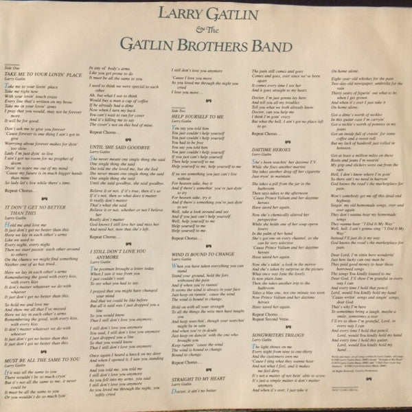 Larry Gatlin & The Gatlin Brothers Band* : Help Yourself (LP, Album, San)