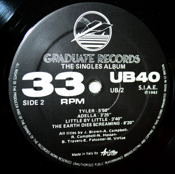 UB40 : The Singles Album (LP, Album, Comp)