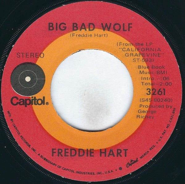 Freddie Hart : My Hang-Up Is You / Big Bad Wolf (7", Single, Jac)