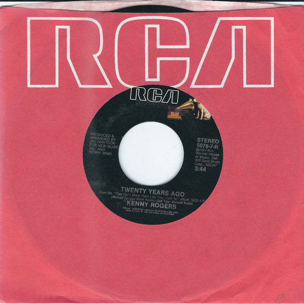 Kenny Rogers : Twenty Years Ago (7", Single, Styrene, Ind)