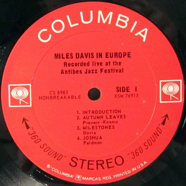 Miles Davis : Miles Davis In Europe (LP, Album, Ter)