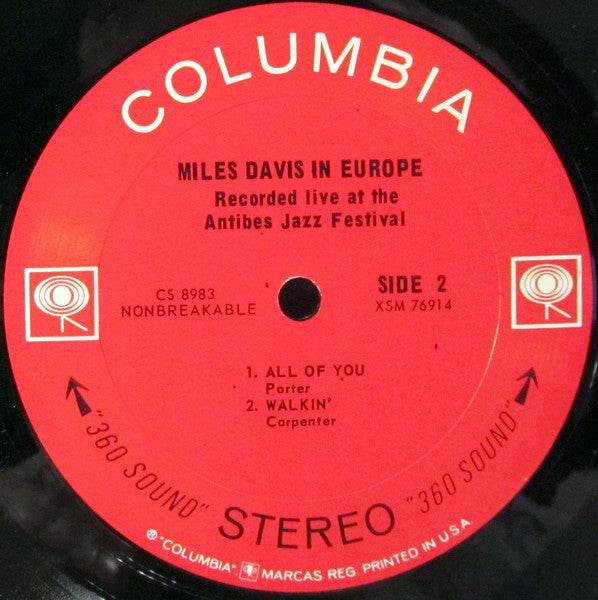 Miles Davis : Miles Davis In Europe (LP, Album, Ter)