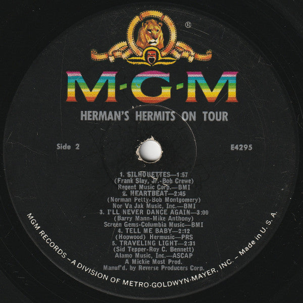 Herman's Hermits : Herman's Hermits On Tour (LP, Album, Mono)