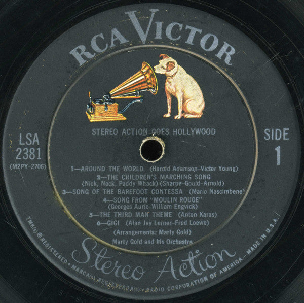 Marty Gold And His Orchestra : Stereo Action Goes Hollywood (LP, Album)