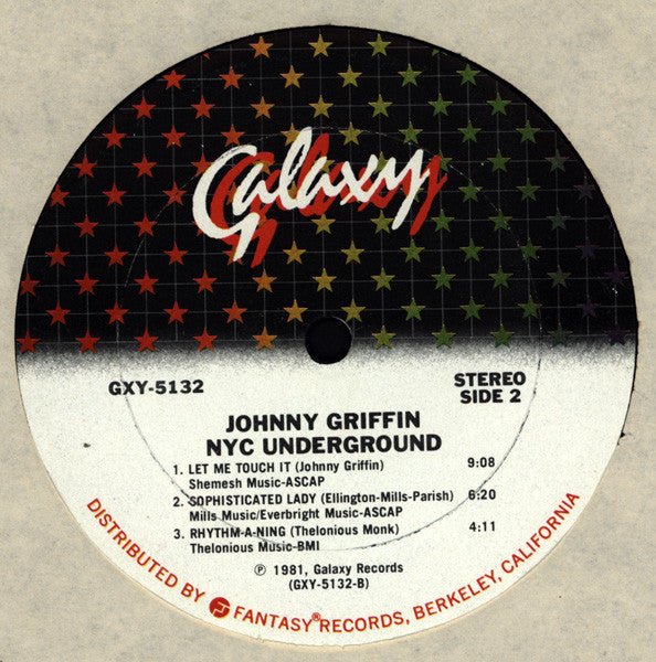 Johnny Griffin : NYC Underground (LP, Album, San)