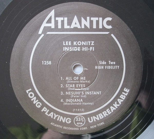 Lee Konitz : Inside Hi Fi (LP, Album, RE)