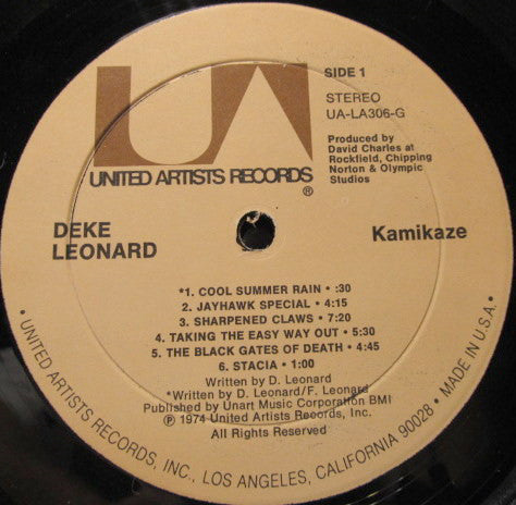 Deke Leonard : Kamikaze (LP, Album, Ter)