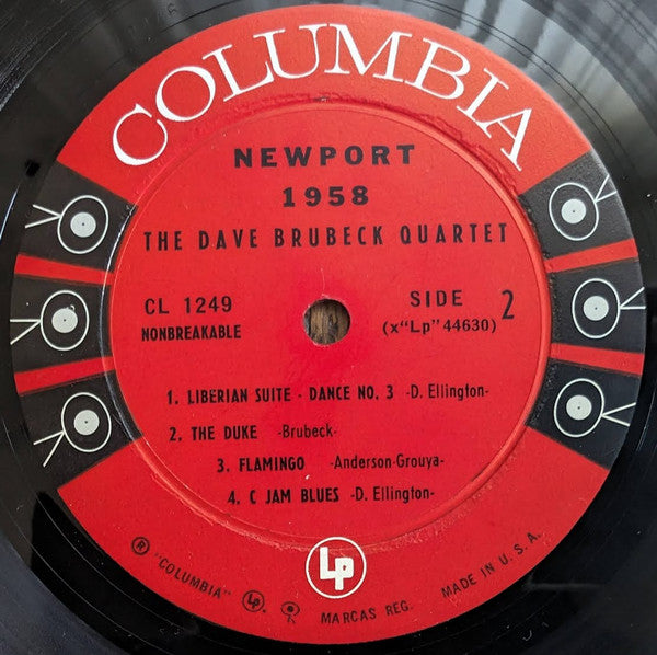 The Dave Brubeck Quartet : Newport 1958 (LP, Album, Mono)