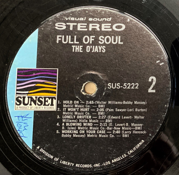 The O'Jays : Full Of Soul (LP, Comp)