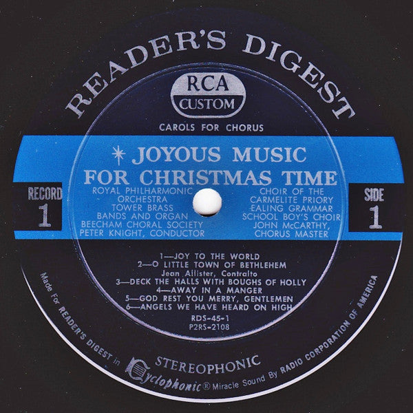 Various : Joyous Music For Christmas Time (4xLP + Box, Comp)