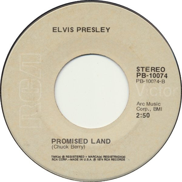 Elvis Presley : It's Midnight / Promised Land (7", Single, Ind)