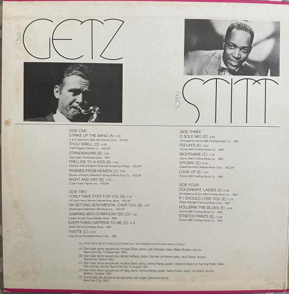 Stan Getz / Sonny Stitt : Stan Getz / Sonny Stitt (2xLP, Comp, Roc)