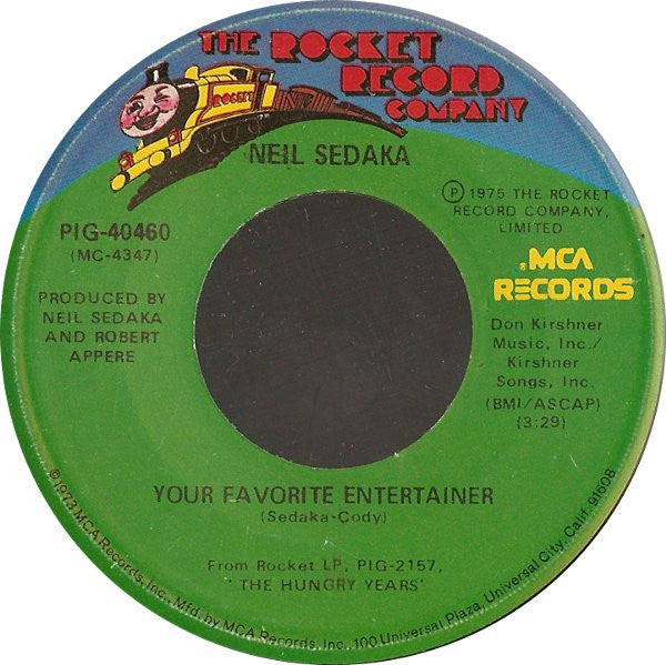 Neil Sedaka : Bad Blood / Your Favorite Entertainer (7", Single)