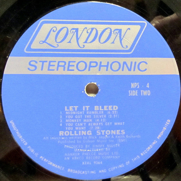 The Rolling Stones : Let It Bleed (LP, Album, Pit)