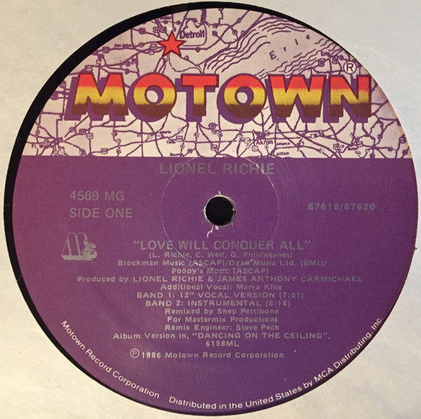 Lionel Richie : Love Will Conquer All (12")