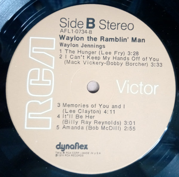 Waylon Jennings : Waylon The Ramblin' Man (LP, Album, Ind)