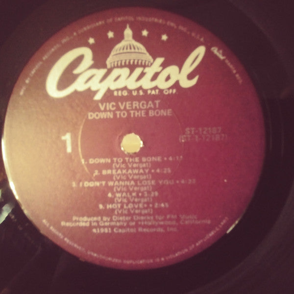 Vic Vergat* : Down To The Bone (LP, Album, Los)