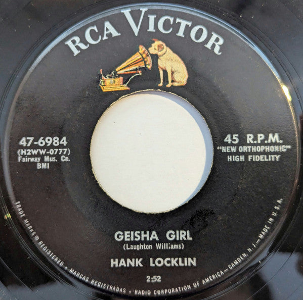 Hank Locklin : Geisha Girl / Livin' Alone (7", Single)