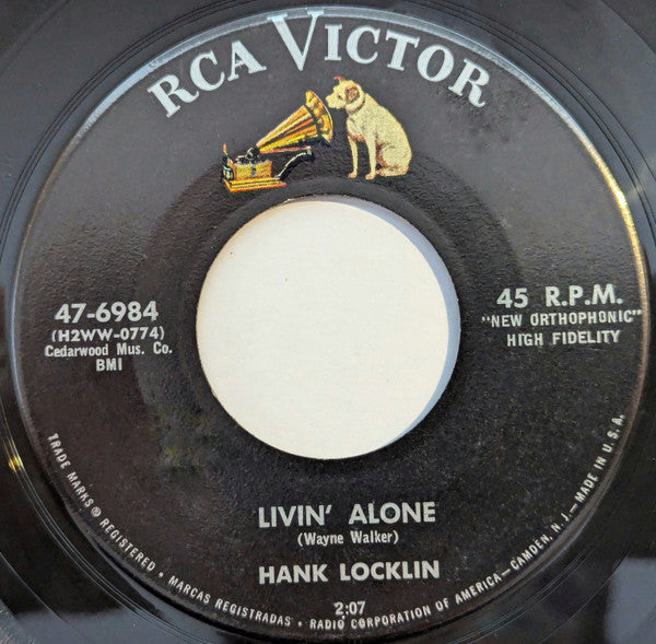 Hank Locklin : Geisha Girl / Livin' Alone (7", Single)