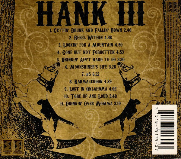 Hank III* : Rebel Within (CD, Album, Dig)