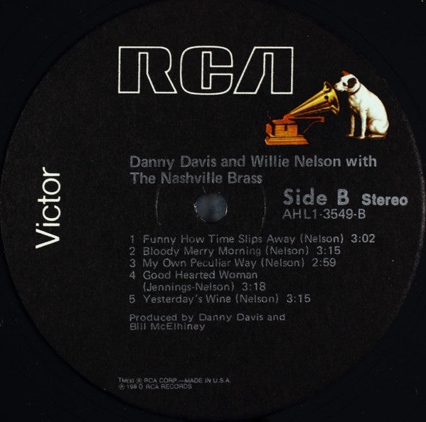 Danny Davis (4) & Willie Nelson With The Nashville Brass : Danny Davis & Willie Nelson With The Nashville Brass (LP, Album, Ind)