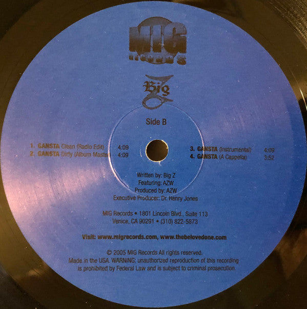 Big Z : We Can Do (12")