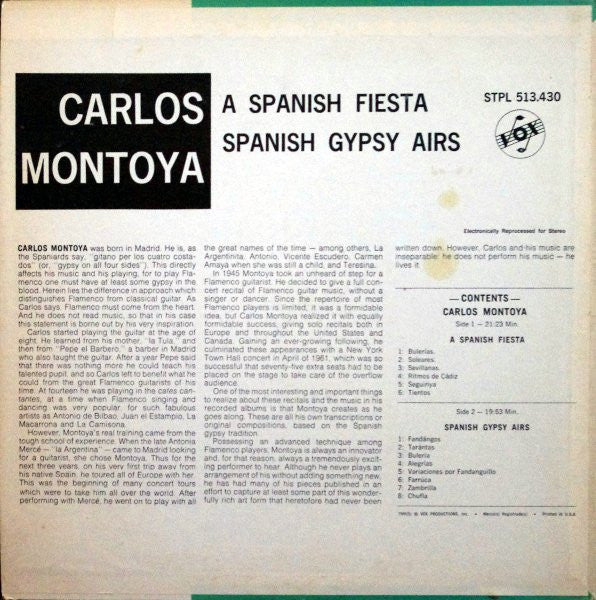 Carlos Montoya : A Spanish Fiesta / Spanish Gypsy Airs (LP, Comp)