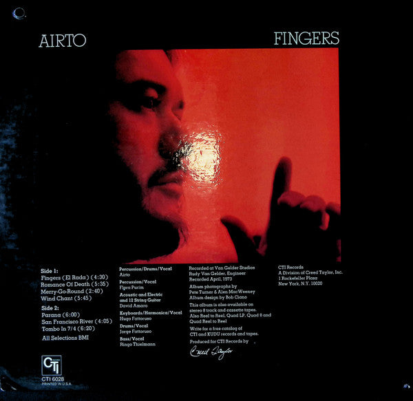 Airto Moreira : Fingers (LP, Album, Promo)