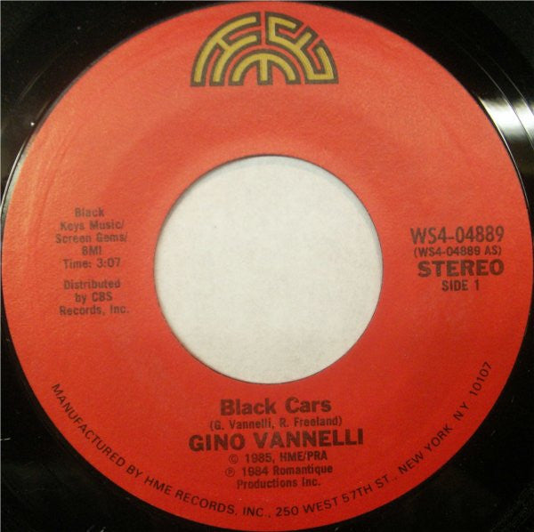 Gino Vannelli : Black Cars (7", Single, Styrene, Pit)