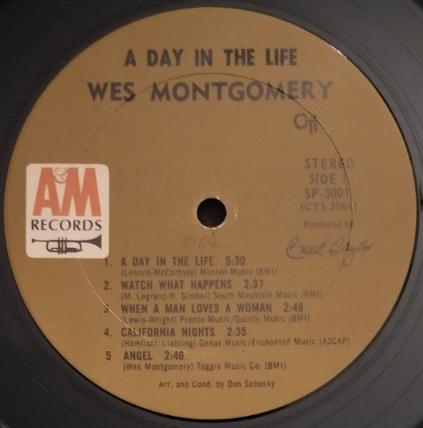 Wes Montgomery : A Day In The Life (LP, Album, Pit)