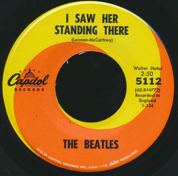 The Beatles : I Want To Hold Your Hand / I Saw Her Standing There (7", Single, Scr)