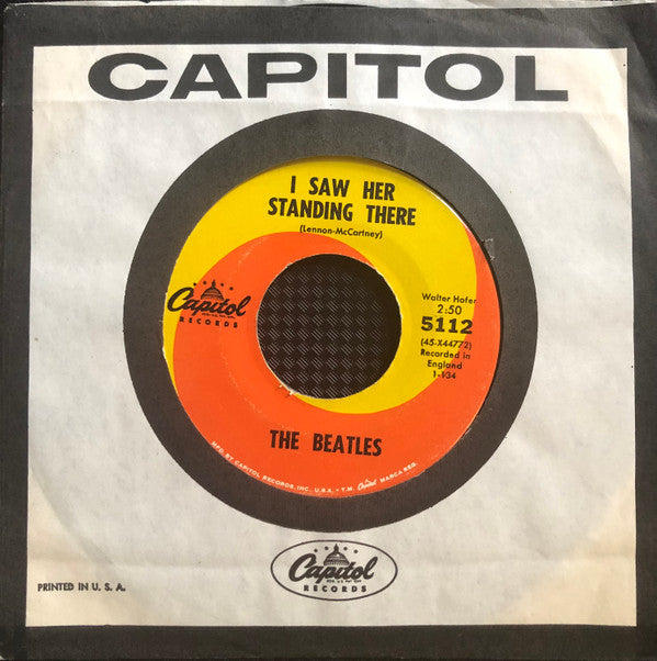 The Beatles : I Want To Hold Your Hand / I Saw Her Standing There (7", Single, Scr)