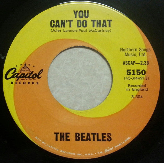 The Beatles : Can't Buy Me Love (7", Single, Los)