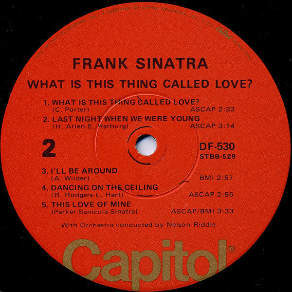 Frank Sinatra : What Is This Thing Called Love? (LP, Album, RE, RP, Red)