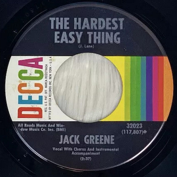 Jack Greene : There Goes My Everything (7", Pin)
