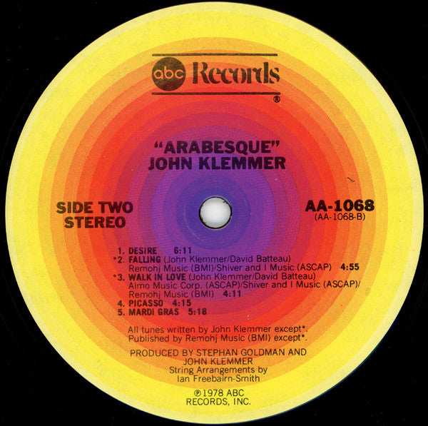 John Klemmer : Arabesque (LP, Album, RE)