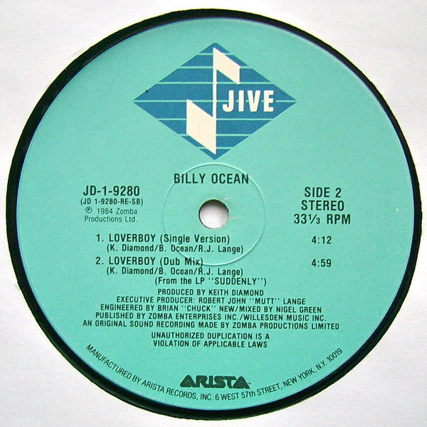 Billy Ocean : Loverboy (12")