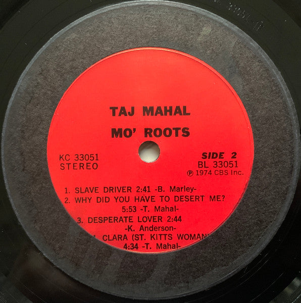 Taj Mahal : Mo' Roots (LP, Album, Pit)