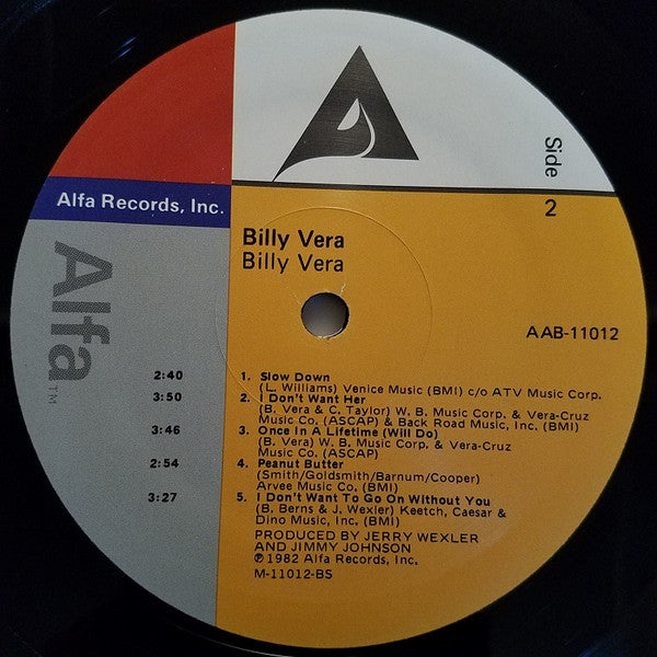 Billy Vera : Billy Vera (LP, Album)